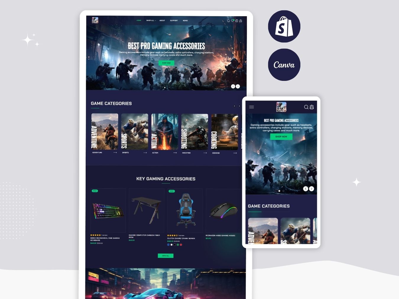 PMG - Gaming Gears Shopify 2.0 Theme
