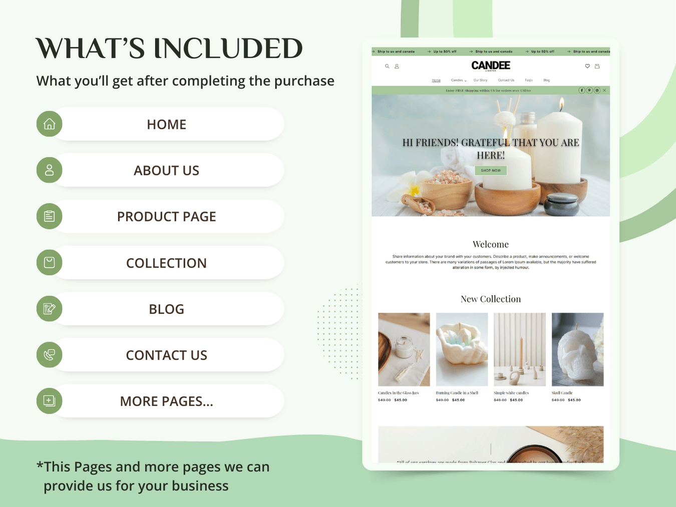 Customizable Candle Website Theme