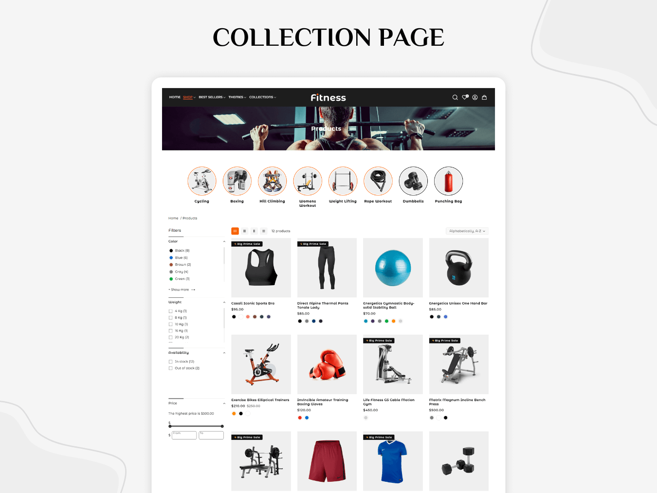 Fitness Equipment & Gym Clothing | Shopify 2.0 Theme