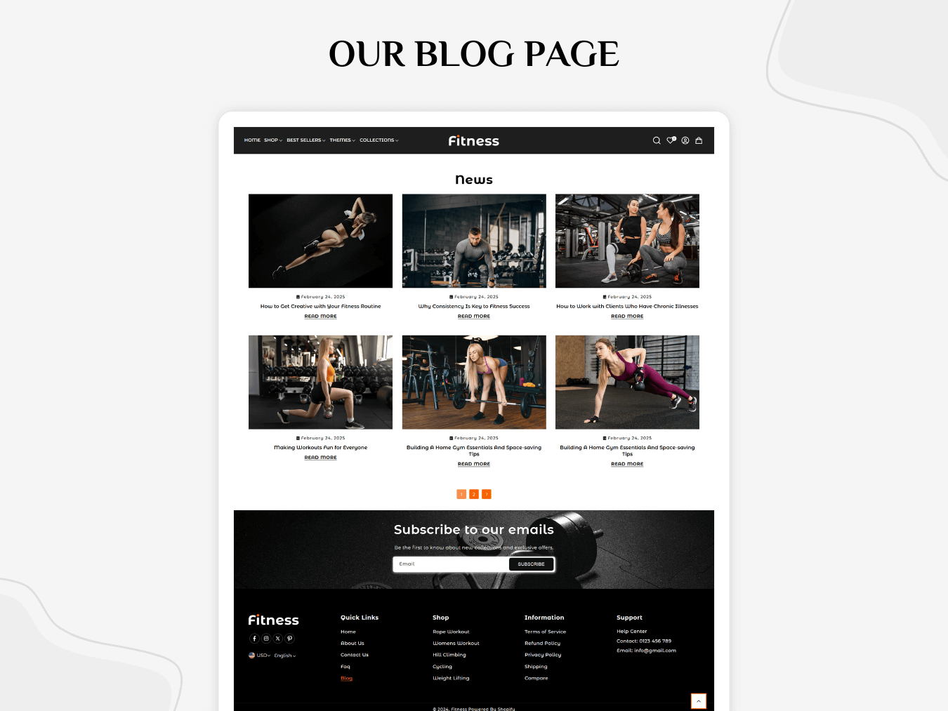 Fitness Equipment & Gym Clothing | Shopify 2.0 Theme