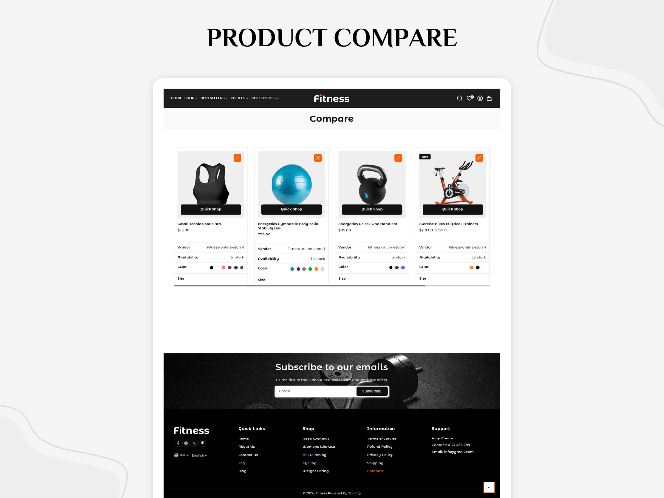 Fitness Equipment & Gym Clothing | Shopify 2.0 Theme