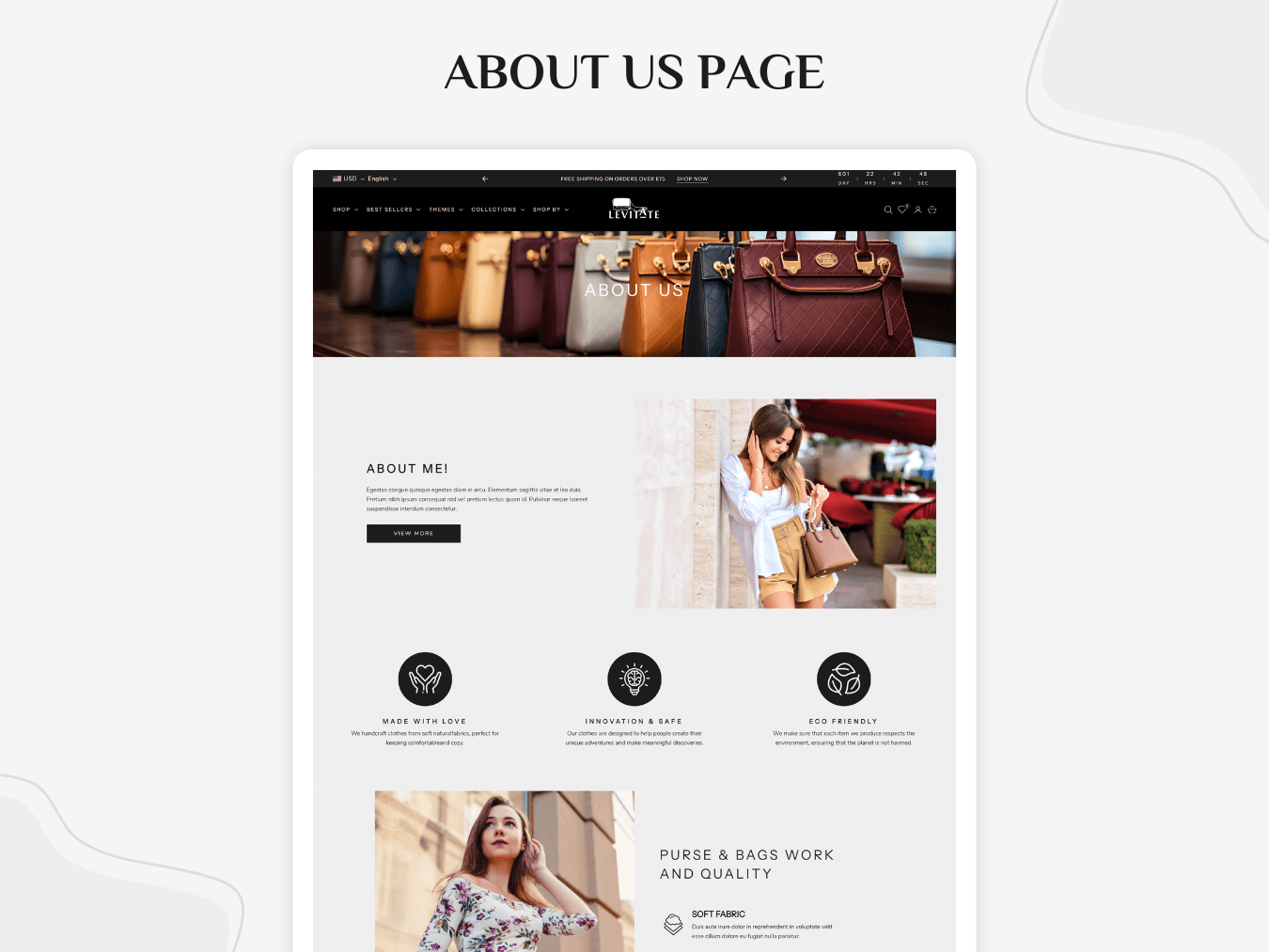 Levitate - Purse & Bags | Shopify 2.0 Template