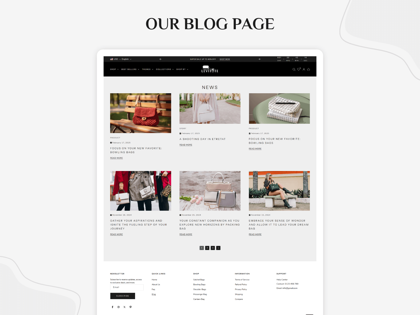 Levitate - Purse & Bags | Shopify 2.0 Template