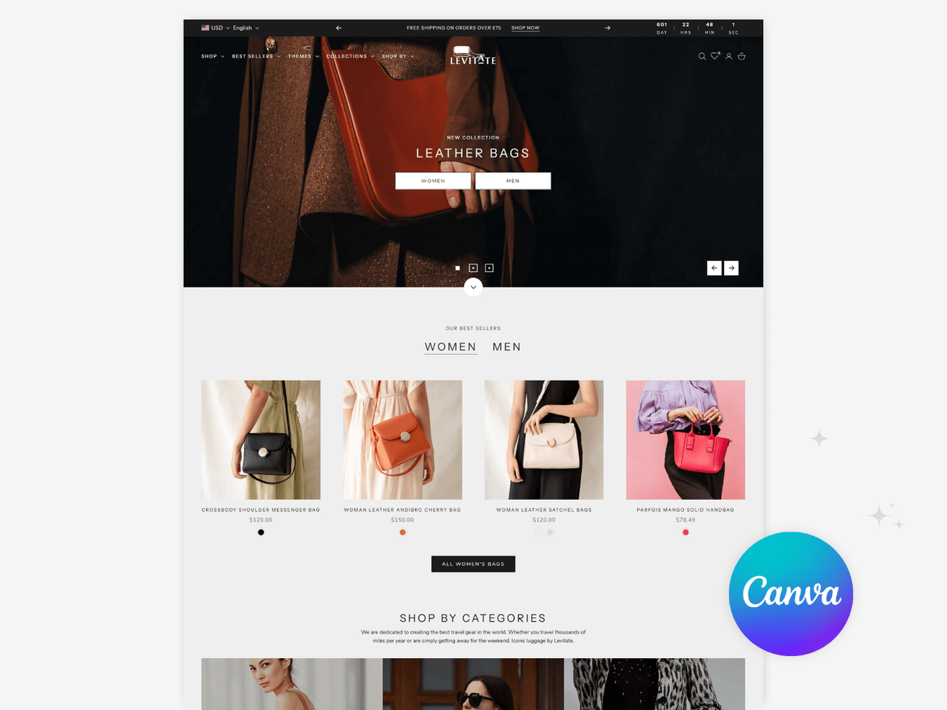 Levitate - Purse & Bags | Shopify 2.0 Template