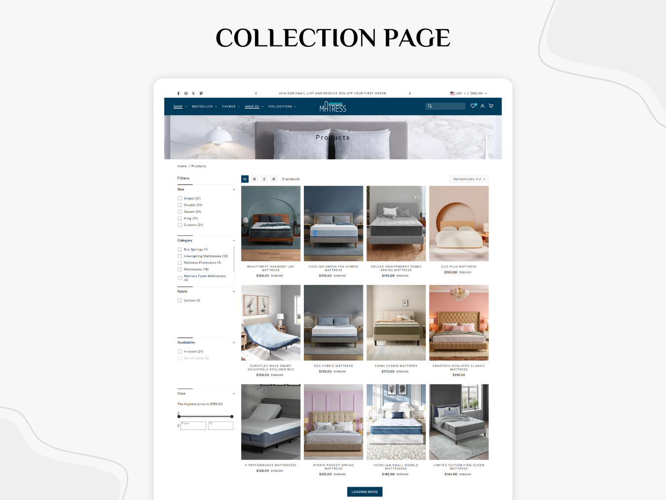 Matress - Best Mattress Store | Shopify 2.0 Theme