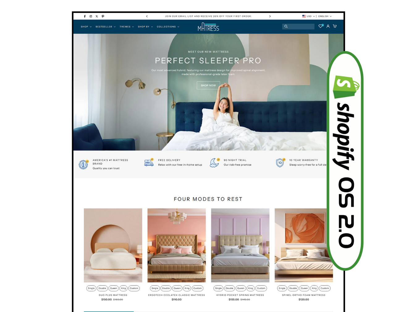 Matress - Best Mattress Store | Shopify 2.0 Theme