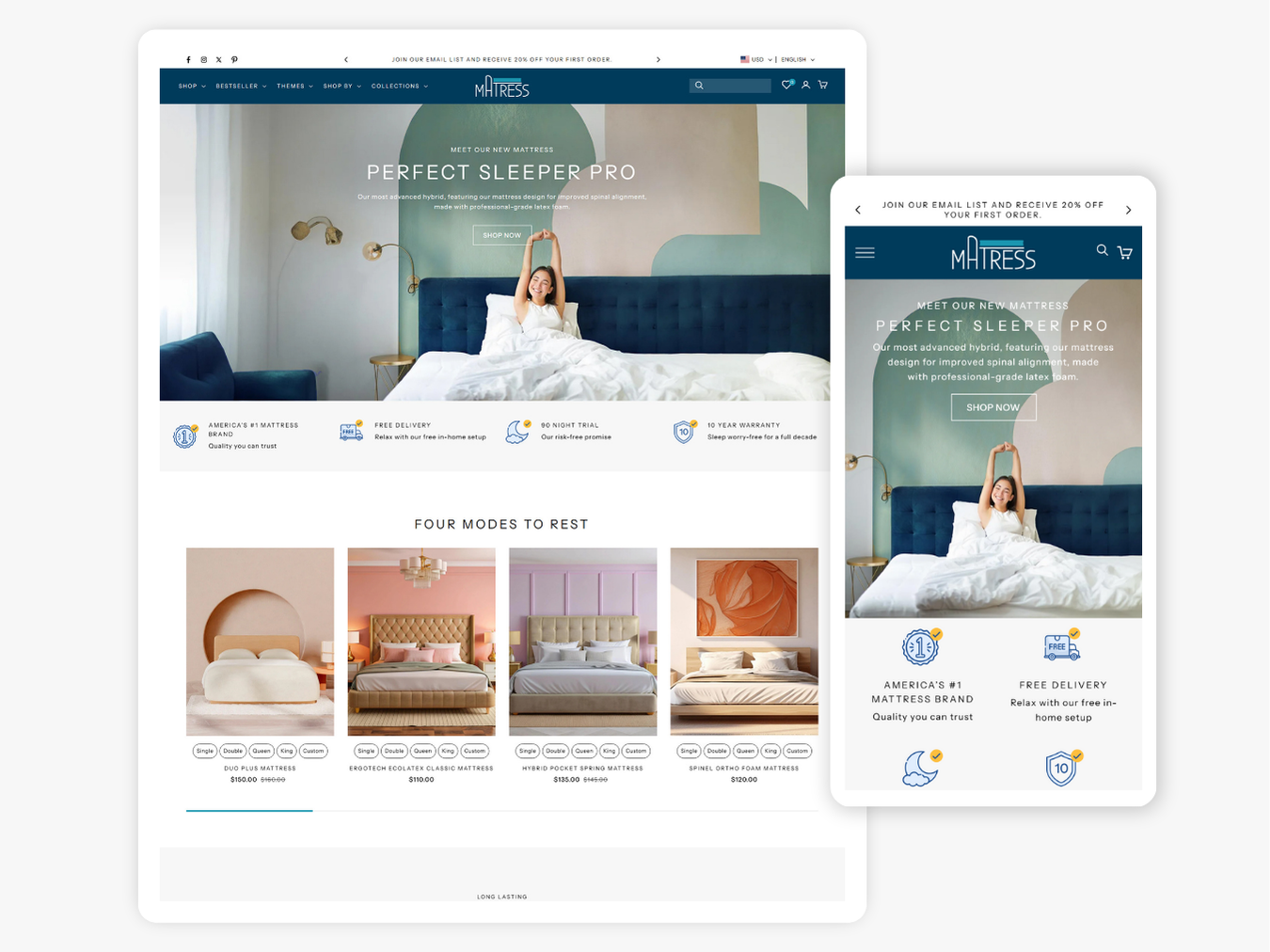 Matress - Best Mattress Store | Shopify 2.0 Theme