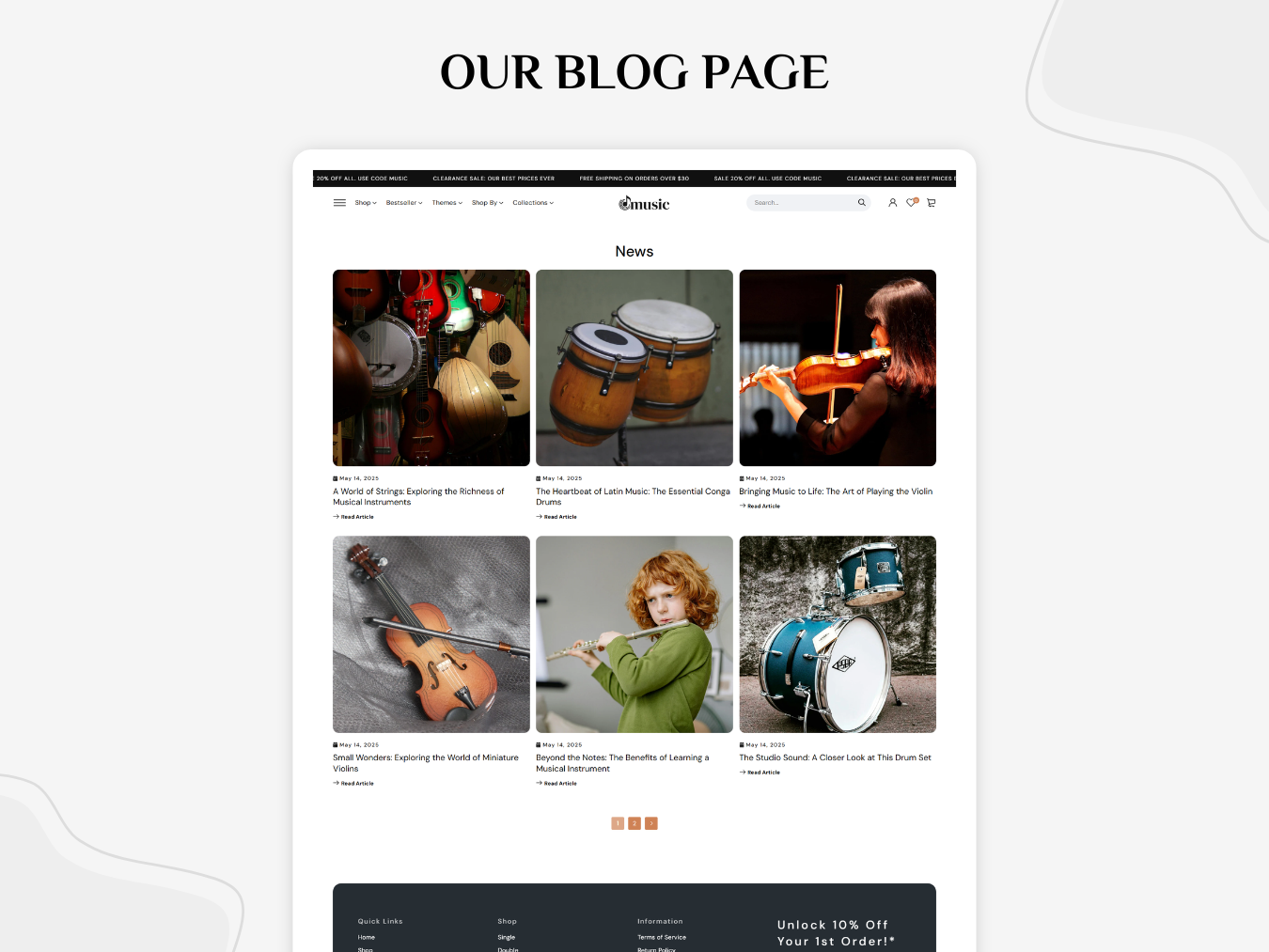 Music - Musical Instruments Store | Shopify 2.0 Theme
