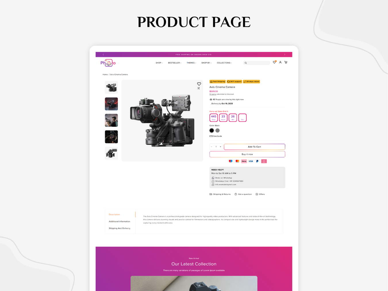 Photo Camera - Best Camera Store | Shopify 2.0 Theme