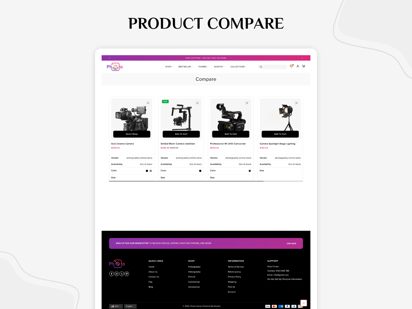Photo Camera - Best Camera Store | Shopify 2.0 Theme