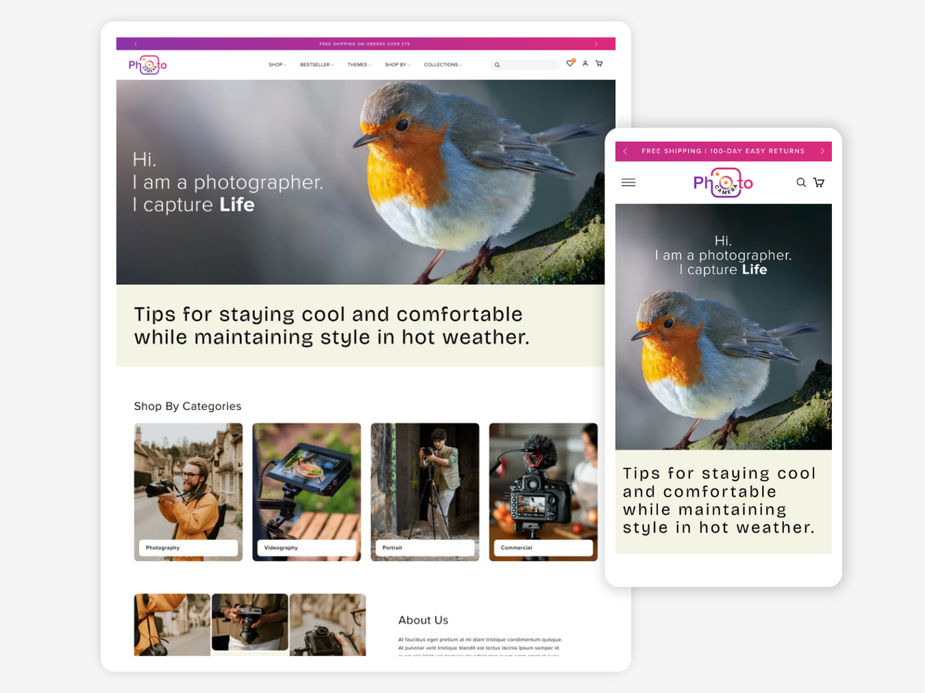 Photo Camera - Best Camera Store | Shopify 2.0 Theme