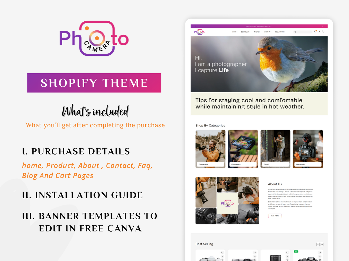 Photo Camera - Best Camera Store | Shopify 2.0 Theme
