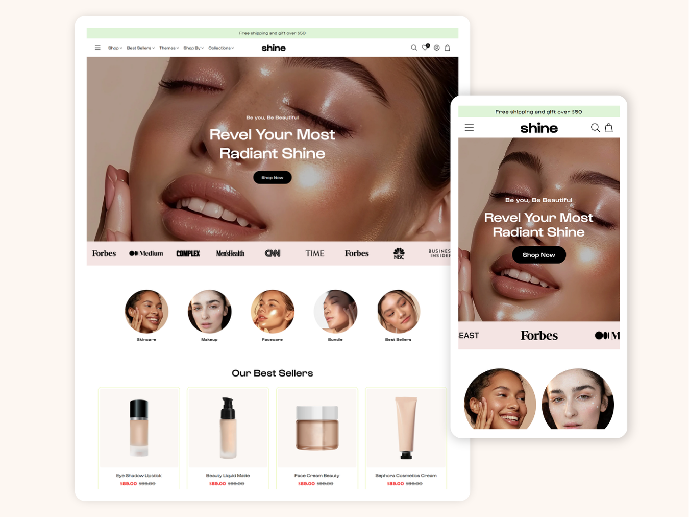 Shine - New Beauty Store | Shopify 2.0 Theme