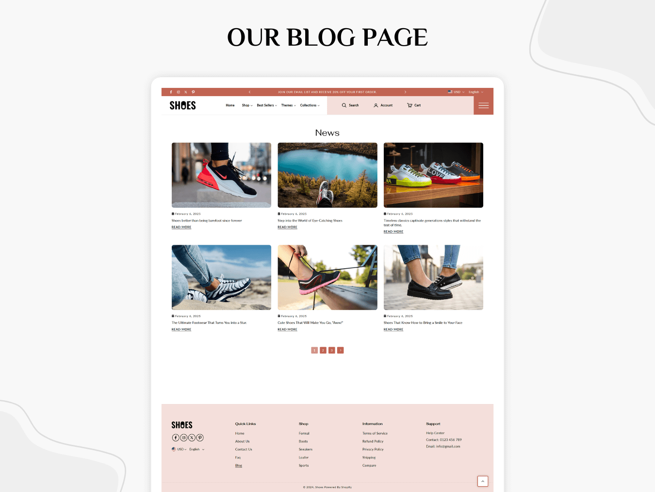 Sports Shoes & Footwear Shoes | Shopify 2.0 Theme
