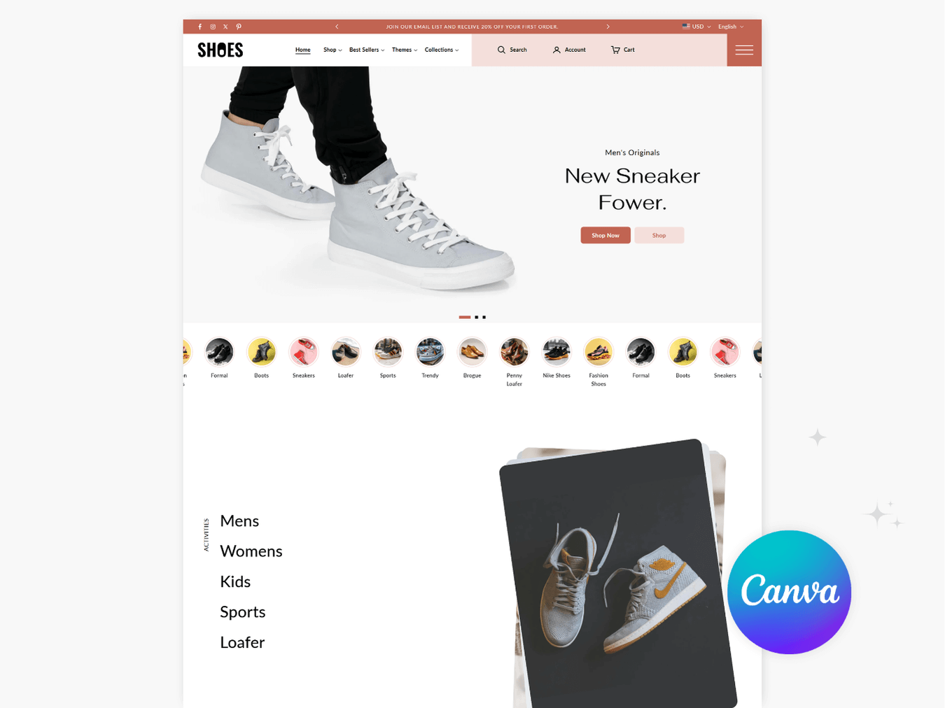 Sports Shoes & Footwear Shoes | Shopify 2.0 Theme