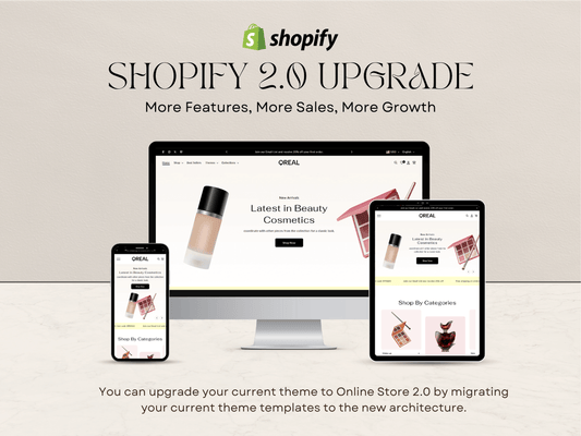 Shopify 2.0 Upgrade With Updated  New Theme