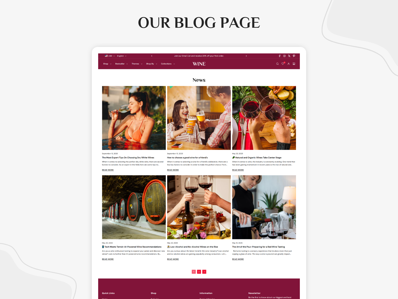 Wine - Best Wine Store | Shopify 2.0 Theme