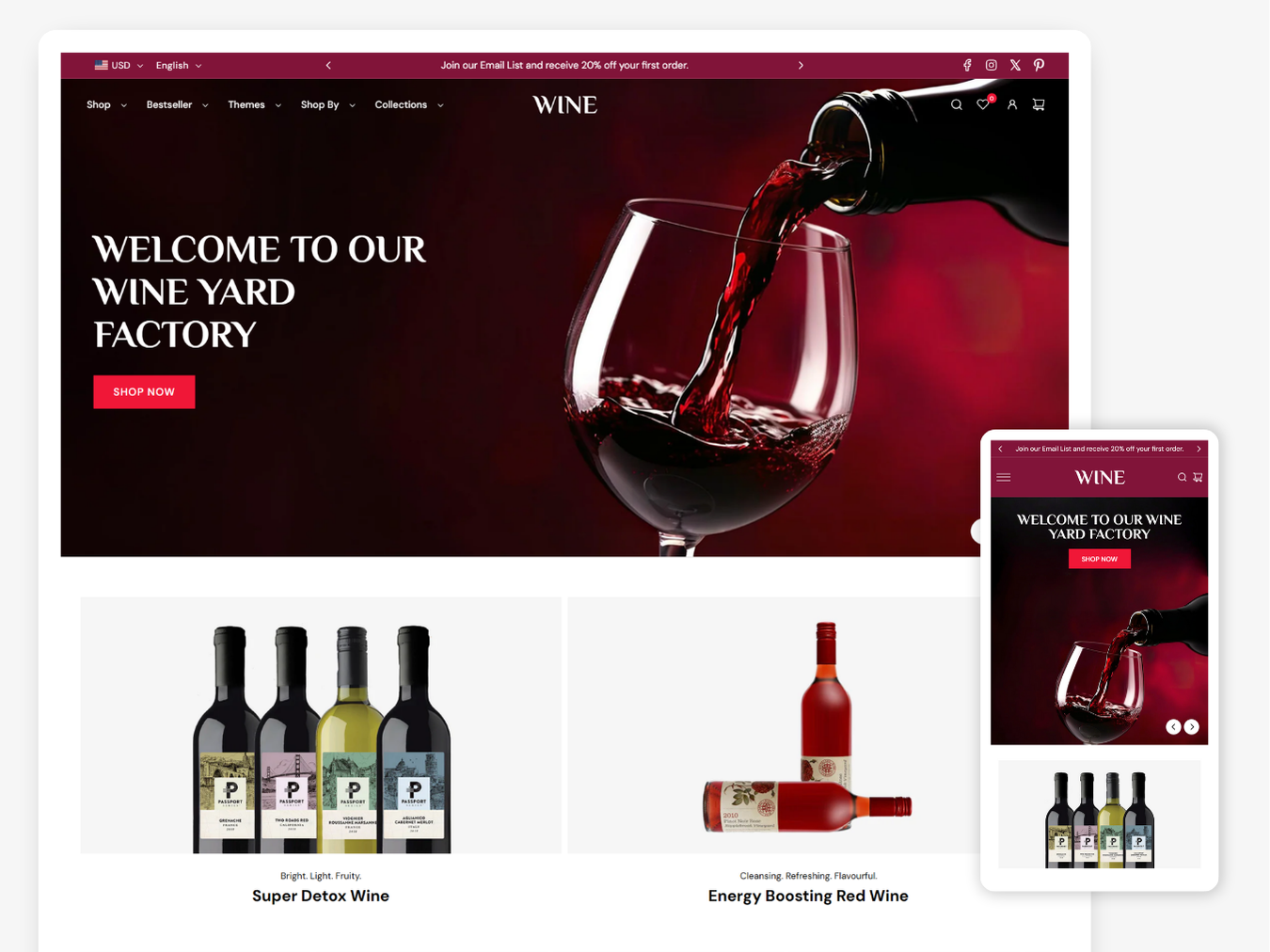 Wine - Best Wine Store | Shopify 2.0 Theme