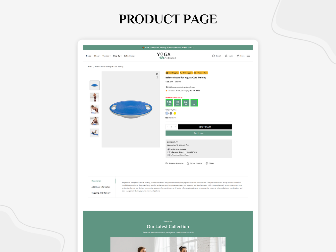 Yoga & Meditation Equipment Store | Shopify 2.0 Theme