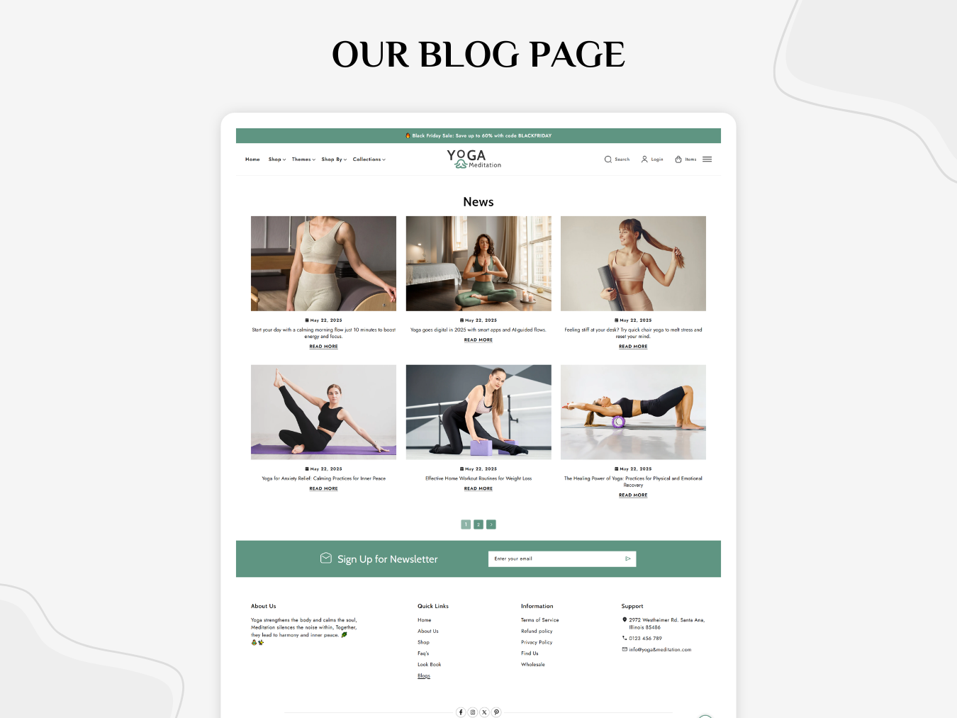 Yoga & Meditation Equipment Store | Shopify 2.0 Theme