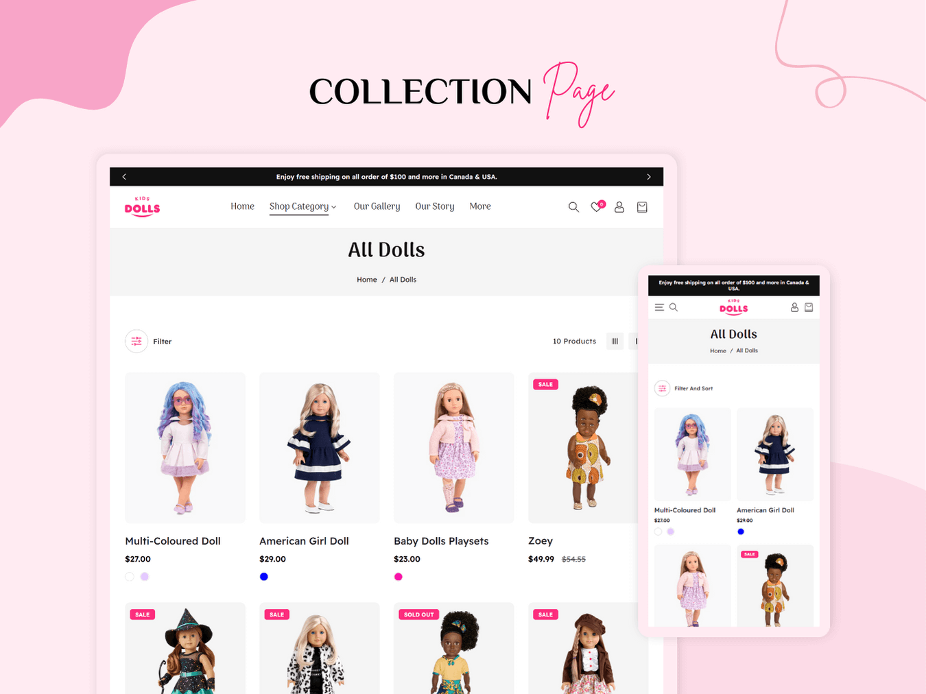 DOLLS - Best Shopify Toy Store | Shopify 2.0 Theme