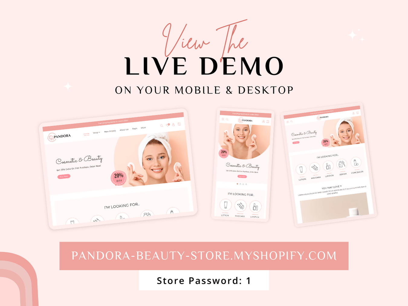 Cosmetics Shopify Theme PANDORA