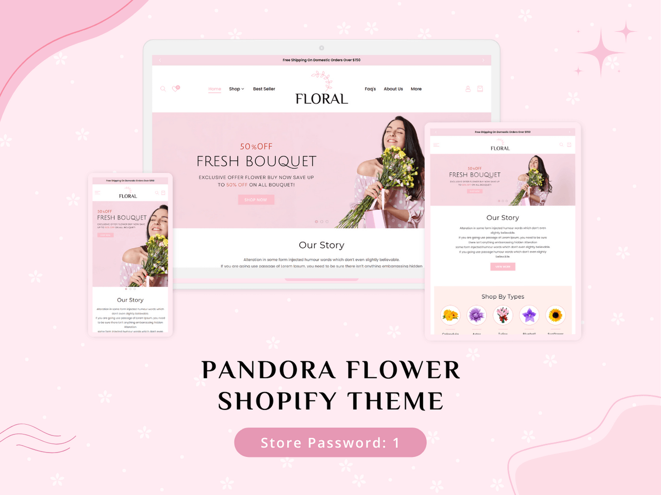 flower theme birthday party