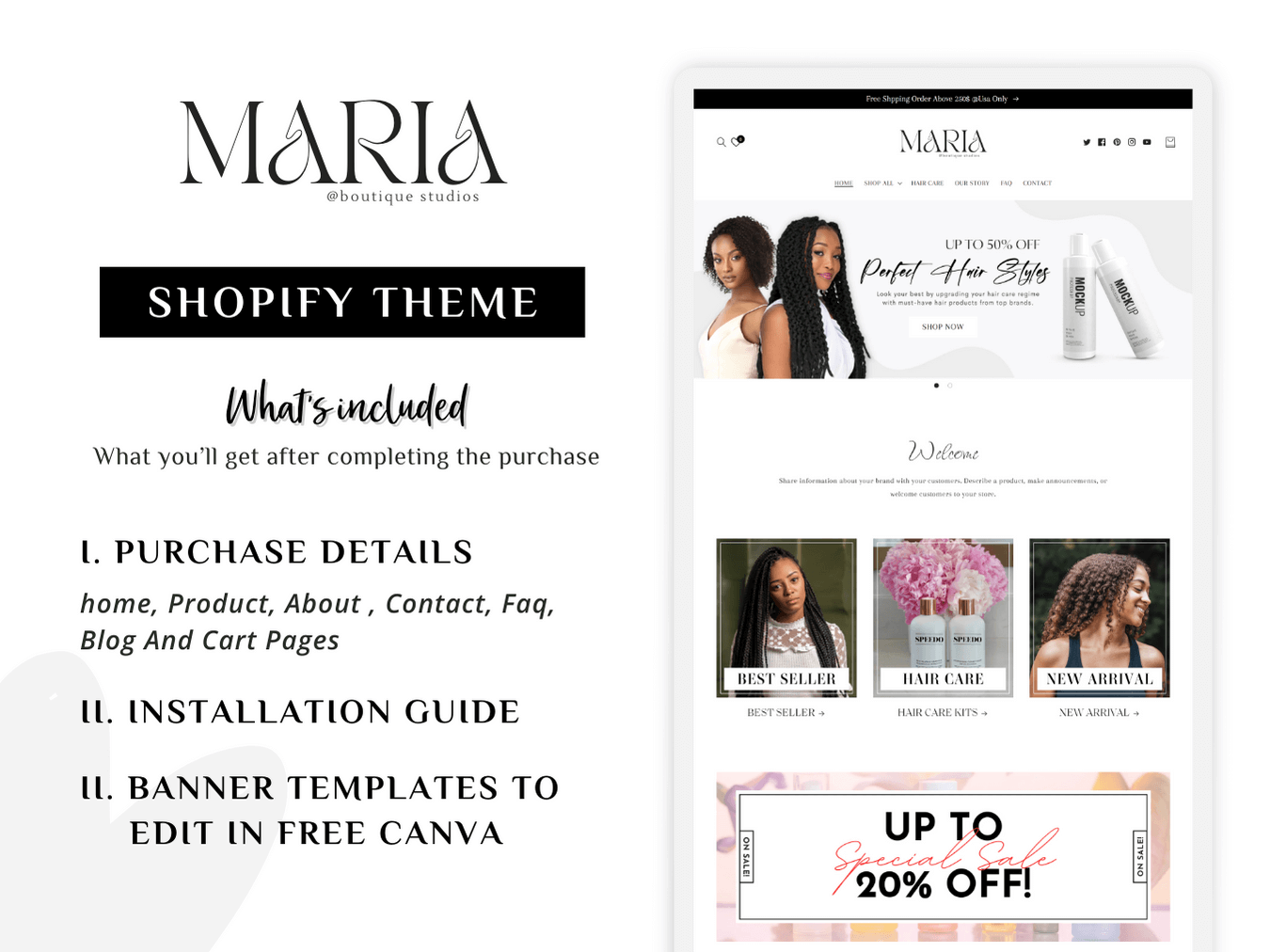 Best Shopify Theme For Hair Products