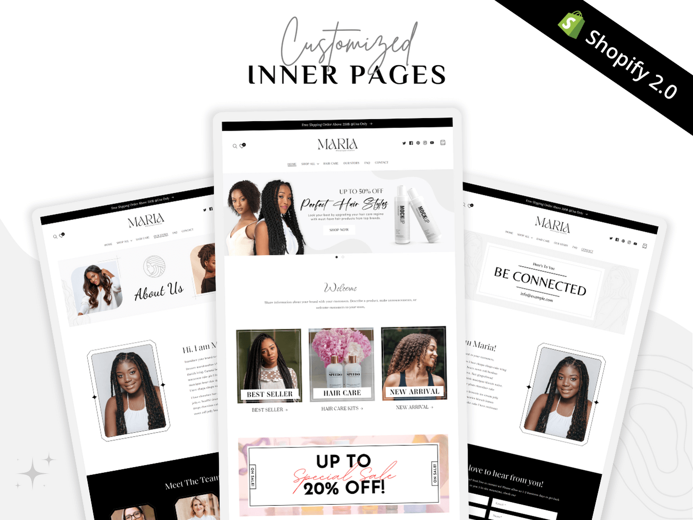 MARIA Theme for Hair Salon Business