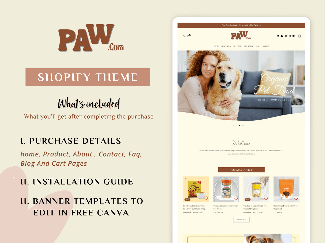 Pet Sitting Website Template