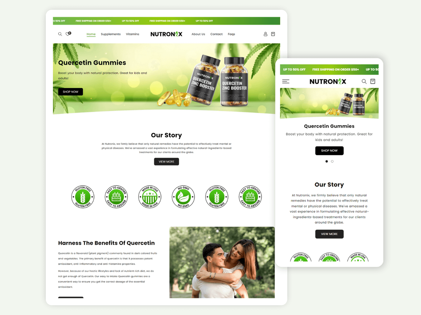 nutrition website templates