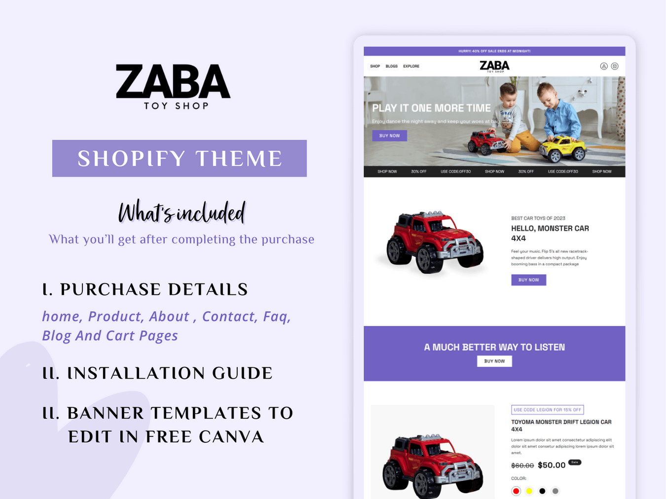 ZABA - Shopify Drop Shipping & Toy Store | Shopify 2.0 Theme