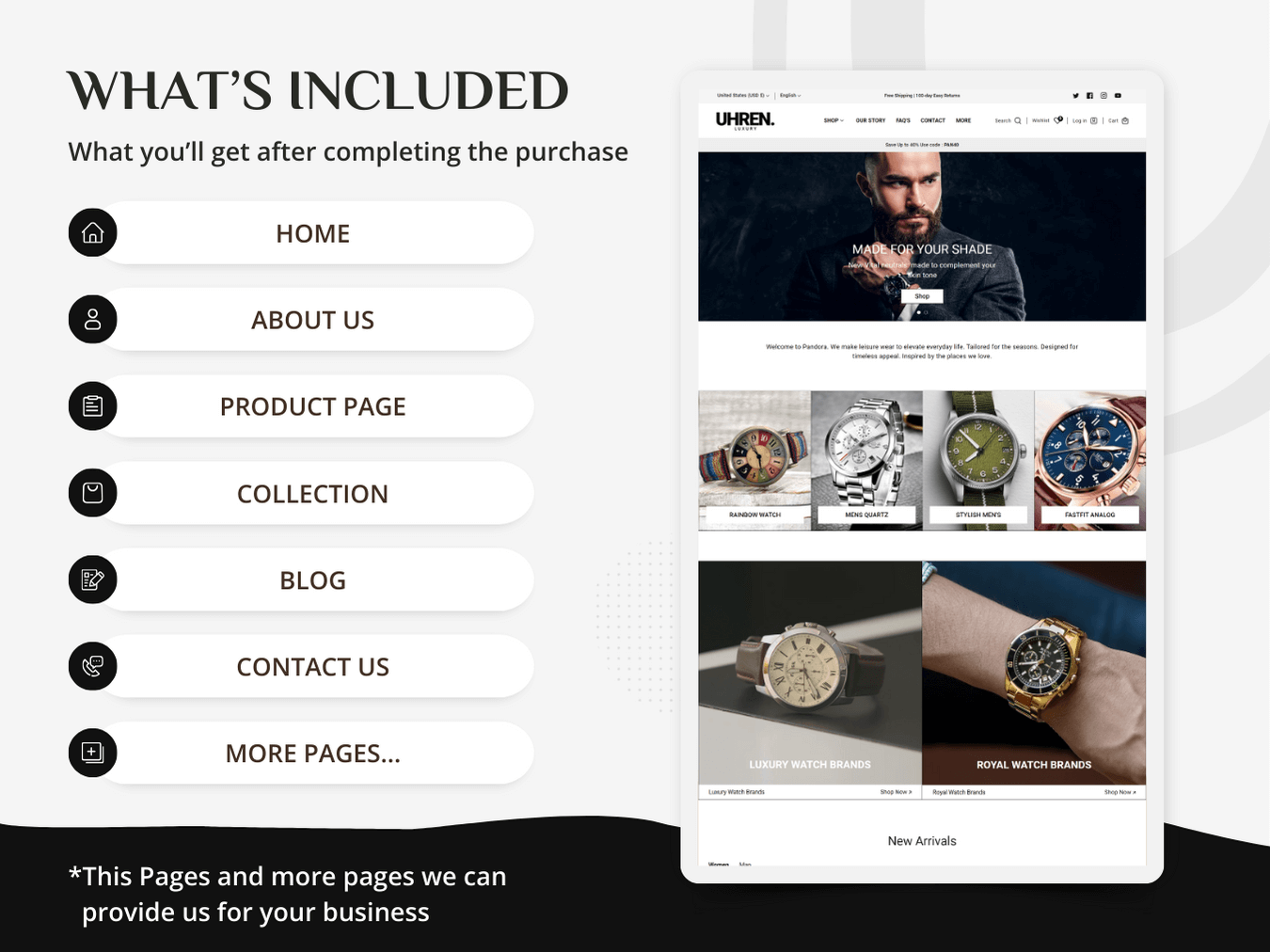 Watch Website Template